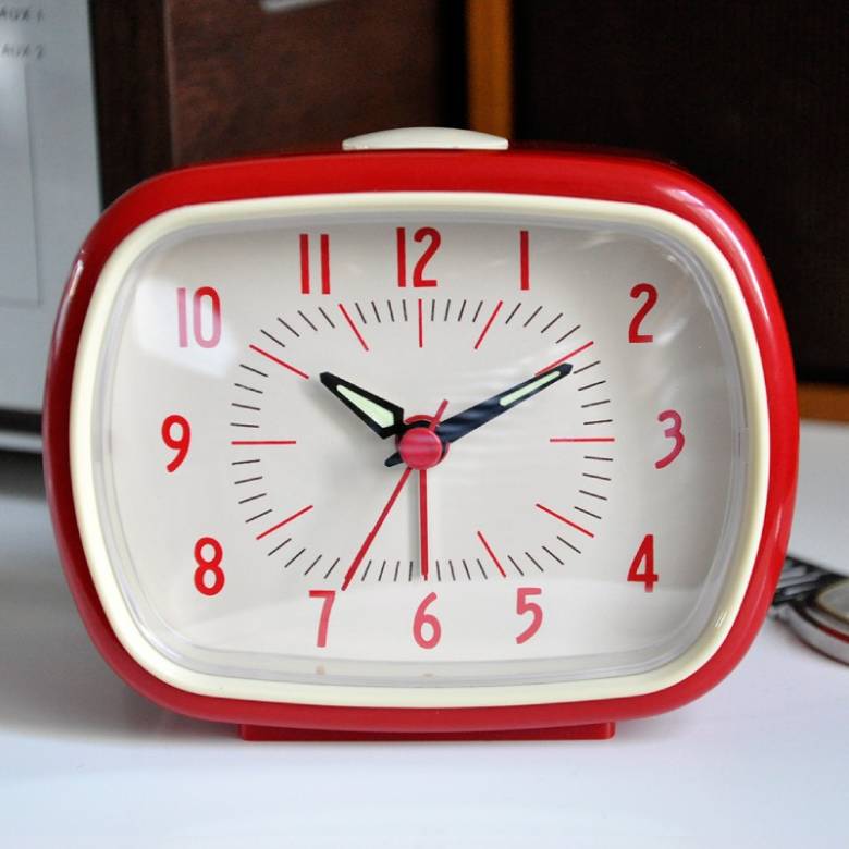 Retro Alarm Clock In Red